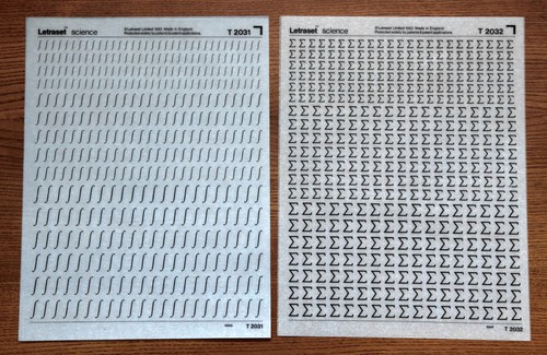 Sheets letraset science - sheets, of