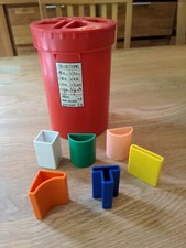 Kiddicraft Posting Box. Vintage Shape Sorter. 1960s. Hilary Page" Sensible" Toy.