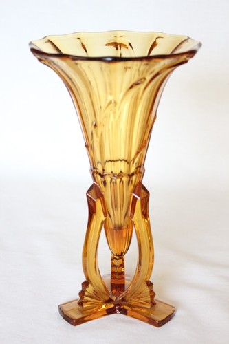 Art deco amber - glass, 'rocket'