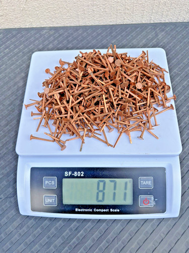 Vintage copper nails square - nails,