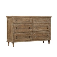 6-Drawer Rustic Wood Dresser