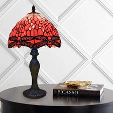 Tiffany style 10" Red Table