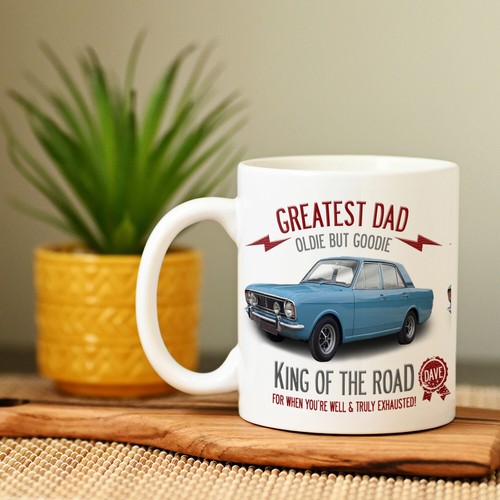 Personalised ford cortina mug - personalised,