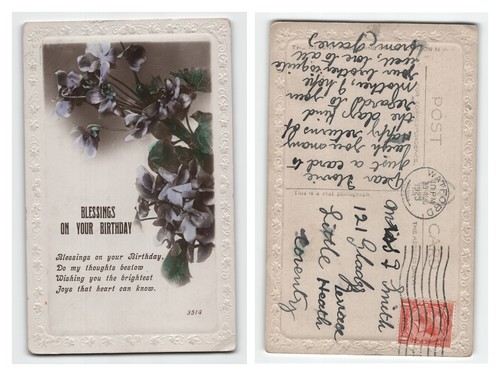 Postcard birthday greetings - -,