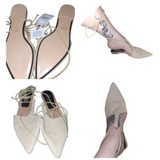 Zara Pointed Toe  Stap Up Flat