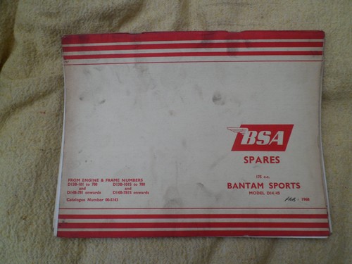 Bsa spares bantam - bantam, 175cc