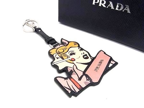 New prada leather key - new,