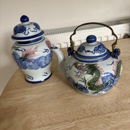Chinese tea pot with - jar, and