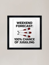 Juggling Clubs Juggler Framed