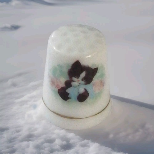 Cat bone china vintage kitten - vintage,
