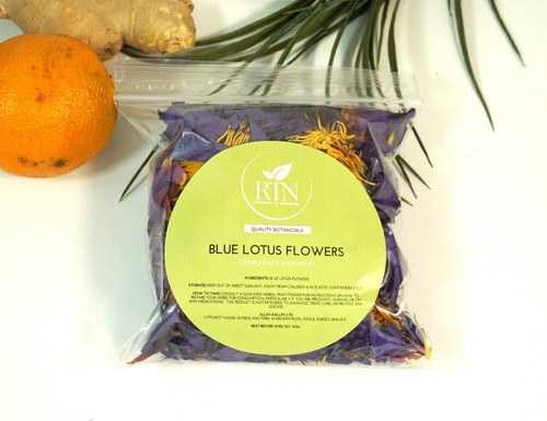 Blue lotus whole flowers - blue,