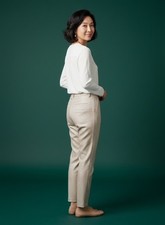 Ivory brocade ankle pants - ivory,