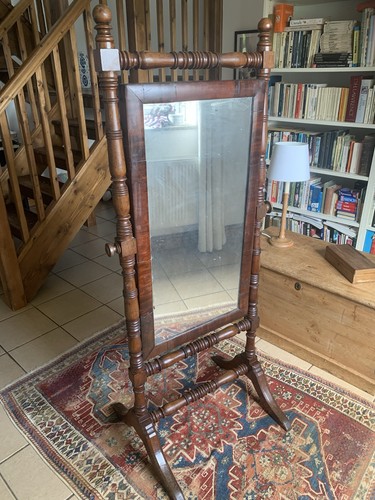 Regency mahogany cheval - a,