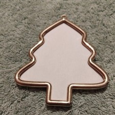 Vervaco Plastic Tree Shaped Frame For Cross Stitch. 9 x 8cm: Gold
