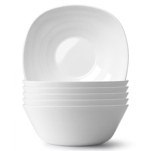 Square opalware pasta - 6x,