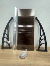 Outsunny Front Door Canopy Outdoor Awning Aluminium Rigid Plastic Polycarbonate