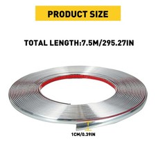 Silver Chrome Car Styling Tuning Moulding Strip Trim 5m/7.5m Self Adhesive Tape