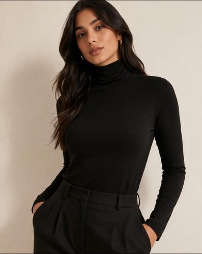 Womens polo neck turtle - womens, roll