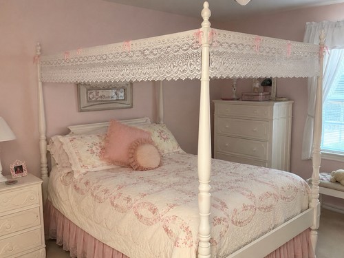 Vintage lace canopy - vintage, bed