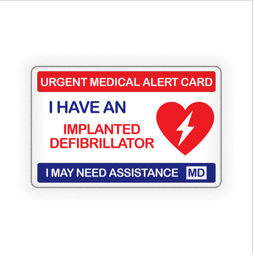 Urgent medical alert card - medical,