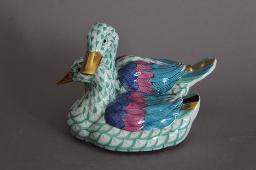 Herend porcelain figurine pair - figurine,