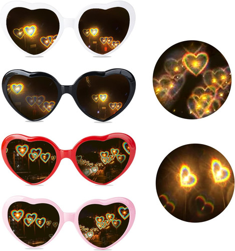 Pieces heart glasses - heart, effect