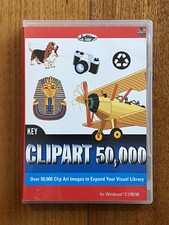 Key Clip Art 50,000 Images PC CD-ROM Computer Software Softkey 2 Disc Set