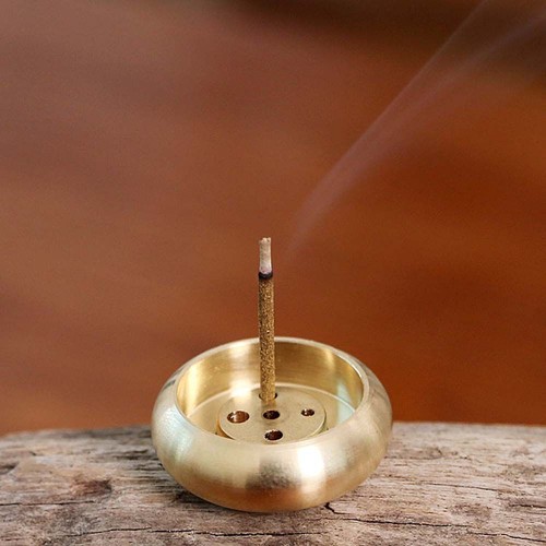 Brass incense stick burner - brass,