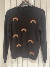 F&F LADIES LONG SLEEVE JUMPER WITH RAINBOWS EMBROIDERY SIZE 16