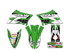 2010-2025 KLX 110 13 FLY Green Senge Graphics Kit Compatible with Kawasaki