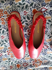 Kaleidoscope red leather flat - red,