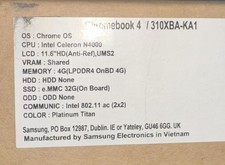Samsung Chromebook 4 310XBA-KA1 11.6"HD Notebook Brand New, opened but un-used. 
