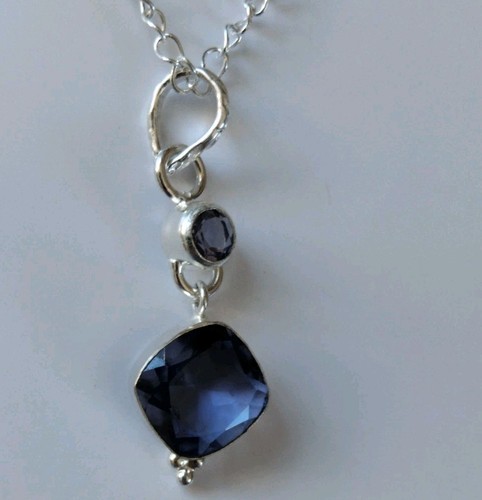 Iolite gemstone 925 sterling - gemstone,