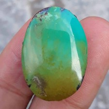 Natural Green Turquoise , Persian Turquoise - 26.8x18.8mm