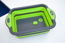 Foldable Chopping Board Camping Tray Wash Drain Kitchen 4 in 1 BPA Free