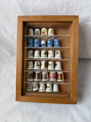 Vintage wooden thimble - vintage,