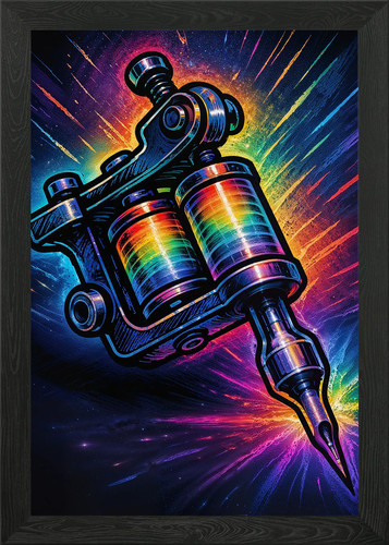 Rainbow tattoo machine - machine, with