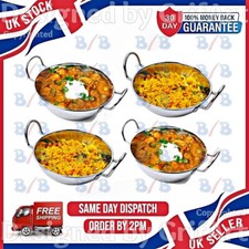4 BALTI DISHES STAINLESS STEEL
