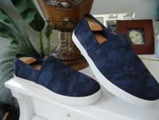NEW LEE COOPER JACK CASUAL COTTON CANVAS NAVY BLUE CAMO PRINT SLIP-ON SHOE SZ 12
