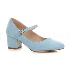 WOMENS LADIES MID BLOCK HEEL