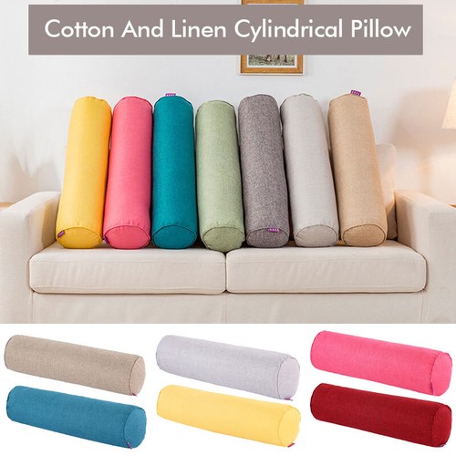 Round bolster liene pillowcase - bolster,