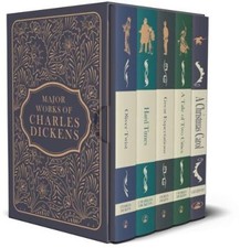 Major Works of Charles Dickens 5 Books Deluxe Hardback Set Oliver Twist, Carol