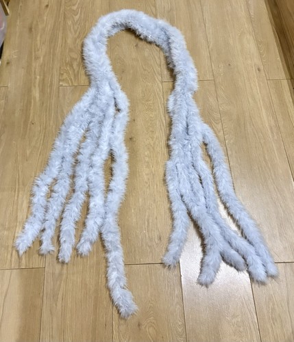 Light grey marabou feather boa - light,