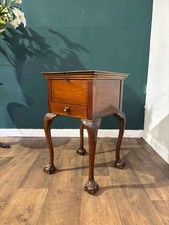 Edwardian Sewing Box with Satin-Lined Interior