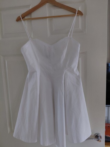 Zara white mini dress solid - zara, m