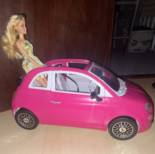 Barbie pink white fiat - fiat, 500