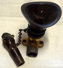 Vintage Ships Whistle & Speaking Tube Mouthpiece  Bakelite Maritime Voice Pipe