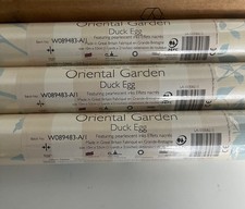 Laura Ashley Oriental Garden Duck Egg Wallpaper x 3 Rolls in Box