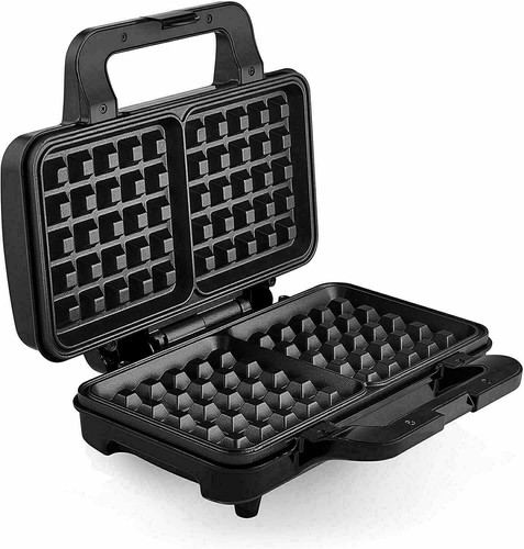 Waffle maker black deep fill - waffle,