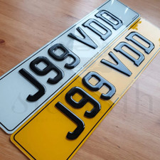 Premium Quality 3D Gel Number Plates | MOT & DVLA COMPLIANT REG | UK EV GB Badge